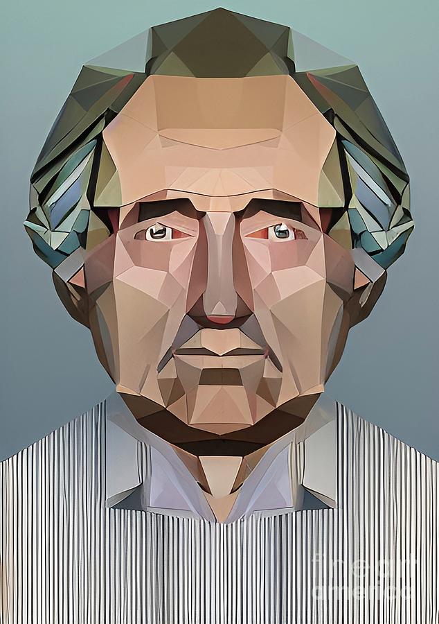 Criminal Bernard Madoff cubist portrait Digital Art by Christina Fairhead