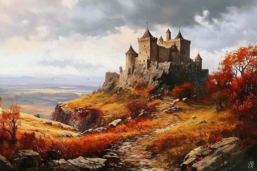 Crimson Autumn Castle Digital Art by Ben Rekemeyer - Fine Art America