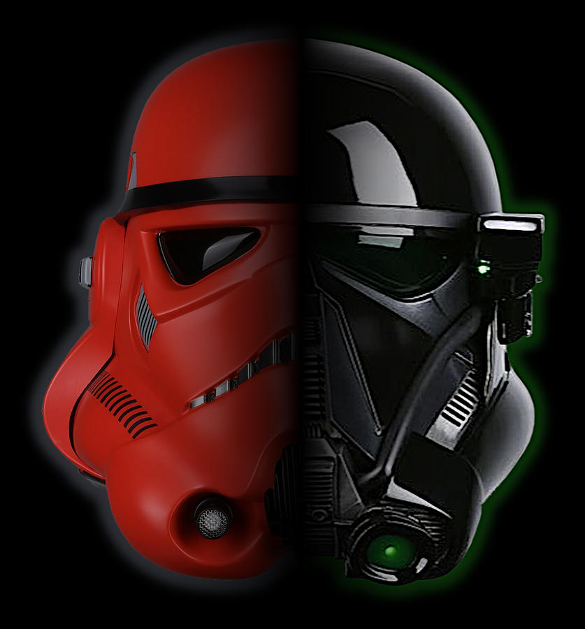 crimson stormtrooper helmet