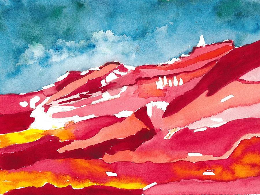 Crimson Study Painting by Diane Chinn