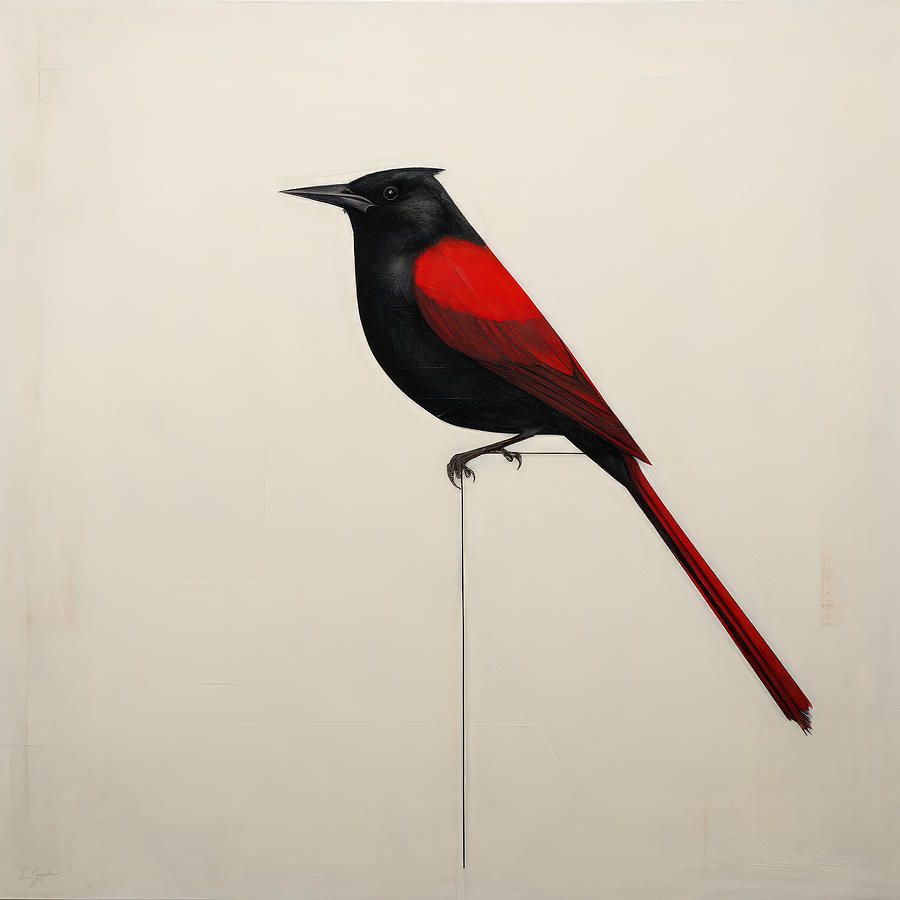 Cardinal Painting - Crimson Throne by Lourry Legarde