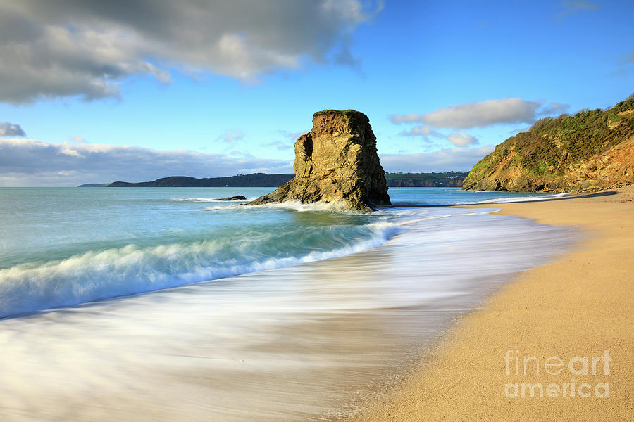 Crinnis Island on Carlyon Bay Beach Photograph by Andrew Ray - Fine Art ...