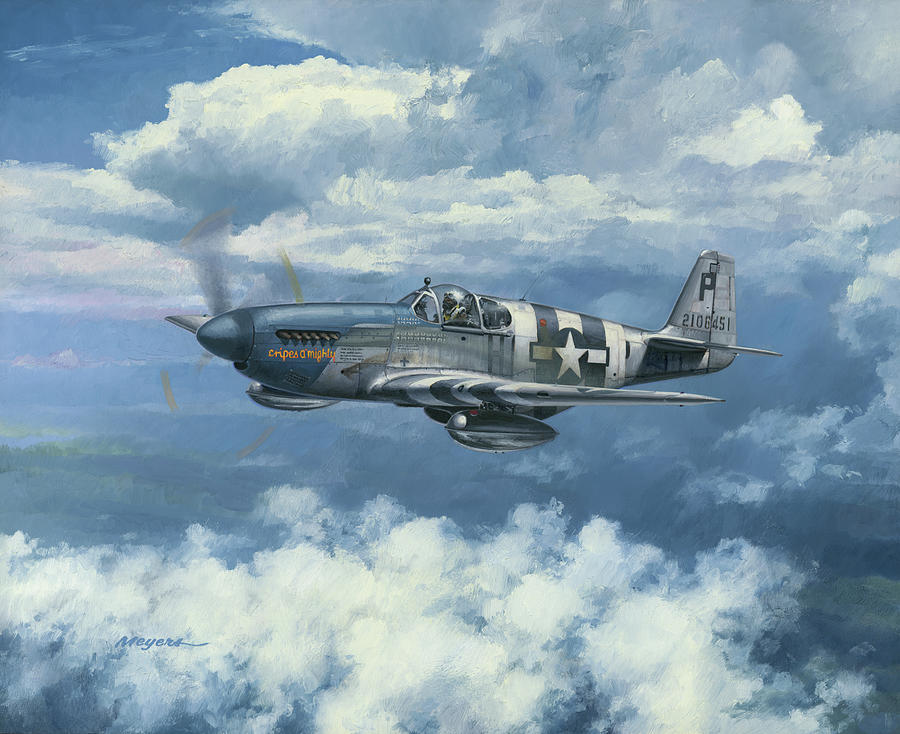 4th Fighter Group Painting - Cripes AMighty by Wade Meyers
