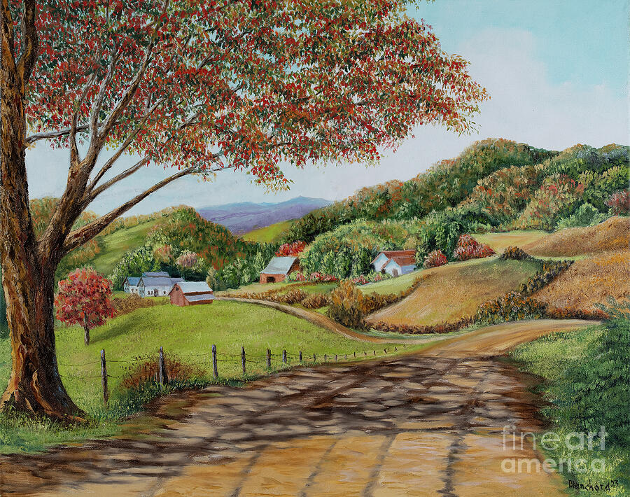 Crisp Autumn Day in the Country Painting by Charlotte Blanchard