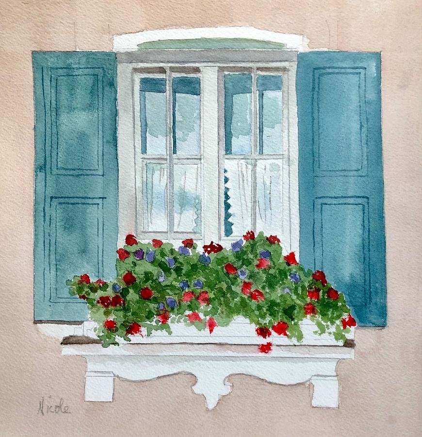 Crisp Curtains Painting by Nicole Curreri