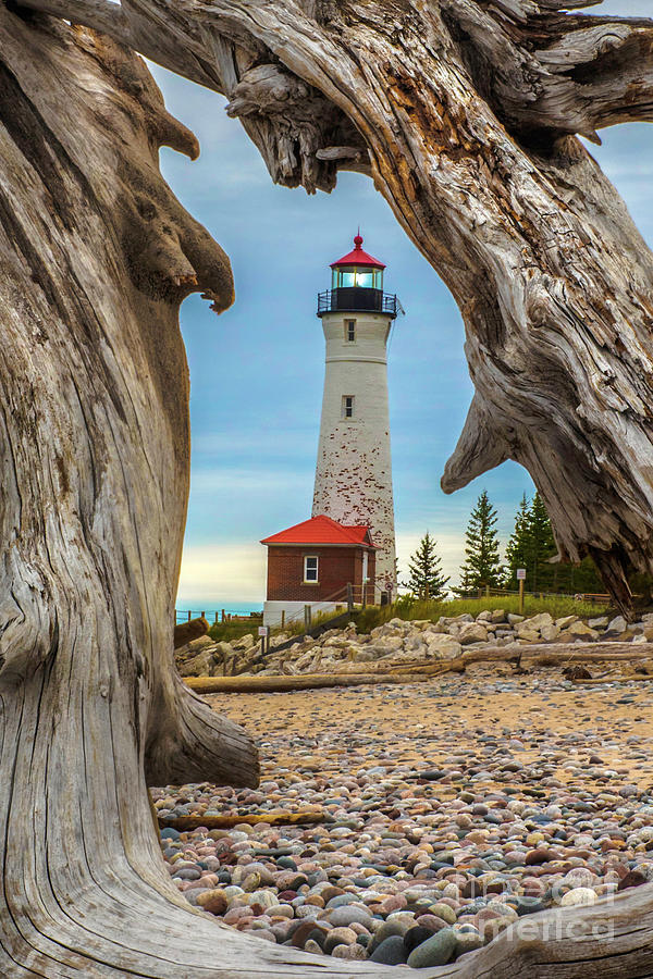 Crisp Point Lighthouse Driftwood -0249 Photograph by Norris Seward