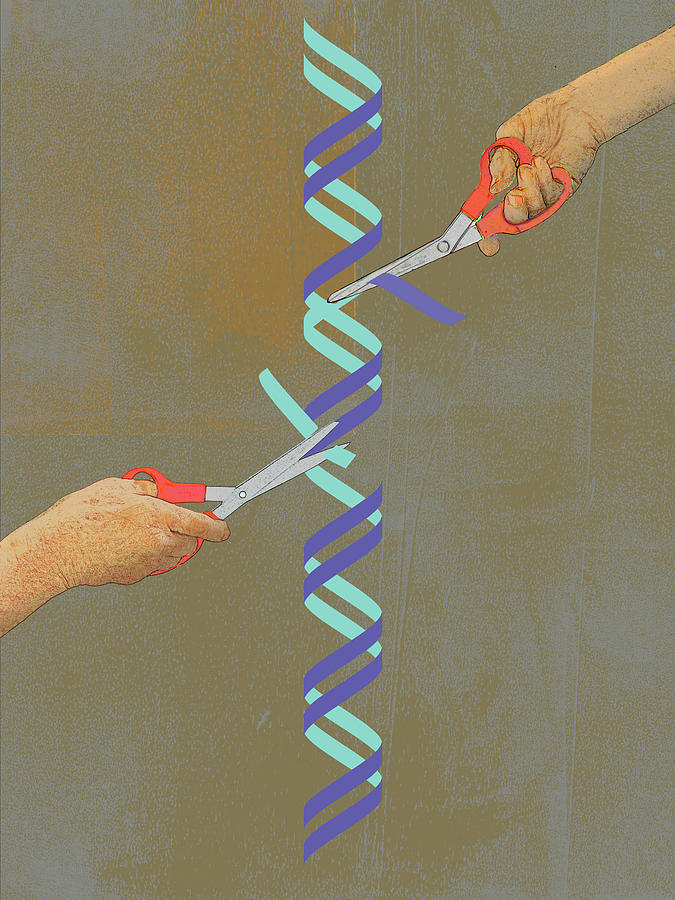 Crispr-gene Editing Digital Art by Cap Pannell