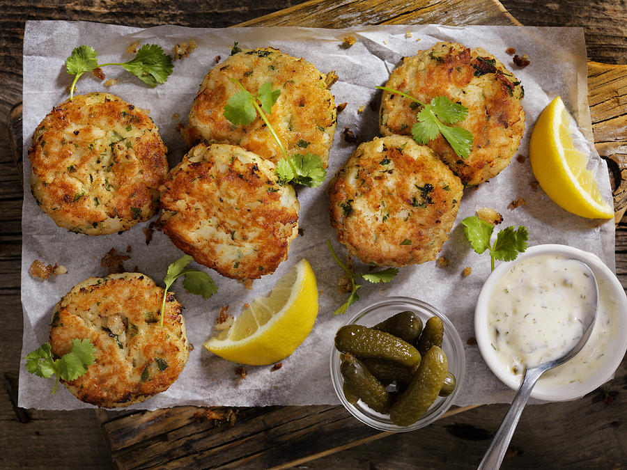 Crispy Golden Fish Cakes Photograph by LauriPatterson
