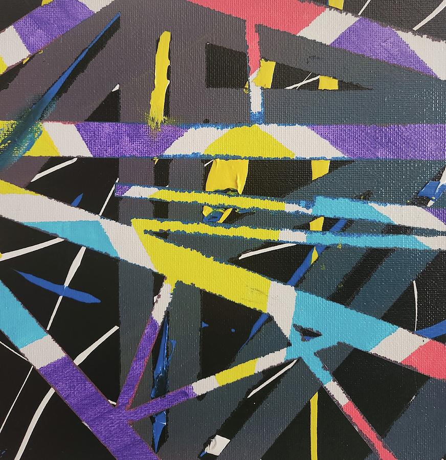 Criss Cross Abstract Painting by Ashontay Simms