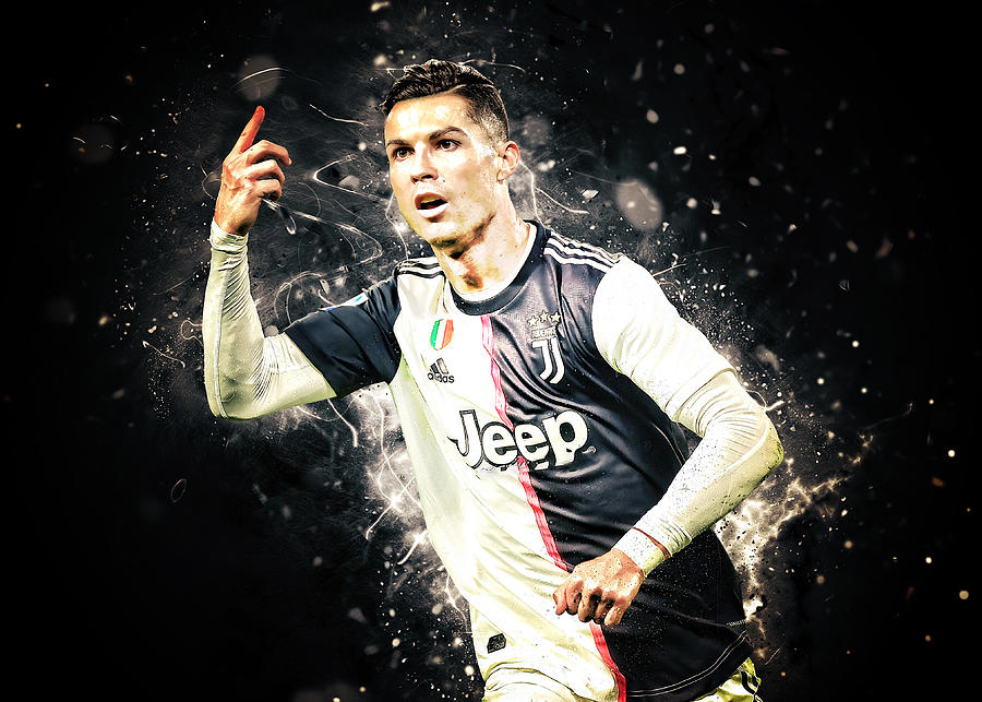 Cristiano Ronaldo 09 Juventus FC CR7 ne Digital Art by Yoyo Di