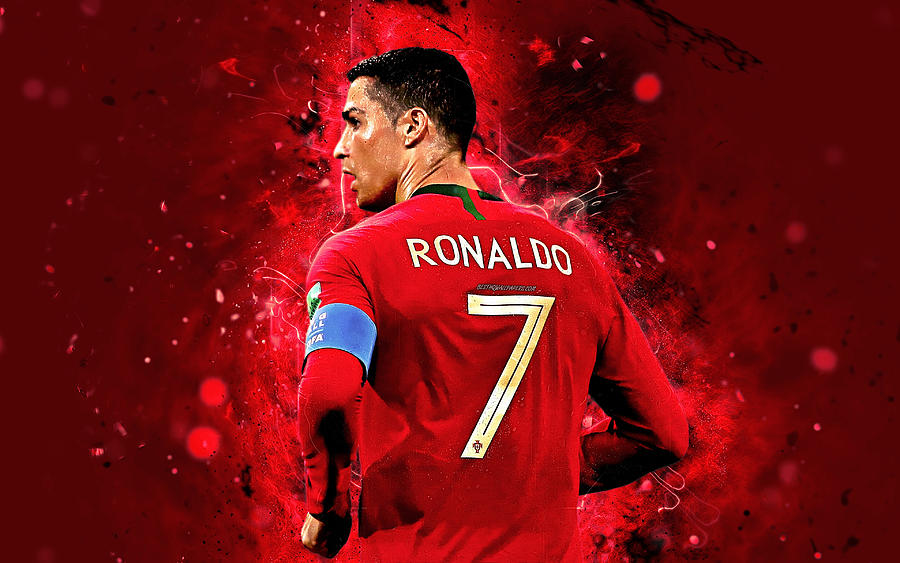 Cristiano Ronaldo 4k Back View Cr7 Abstract Art Portugal National Team