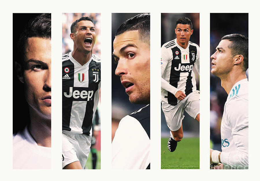 Cristiano Ronaldo Juventus Art Collage Digital Art By Gng Bros