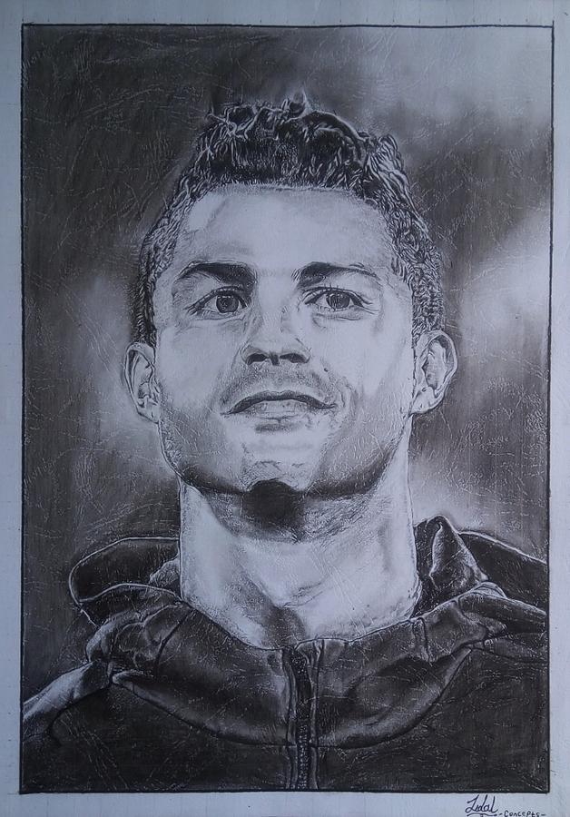 Graphite Portrait Sketch Cristiano Ronaldo at best price in Pune-saigonsouth.com.vn