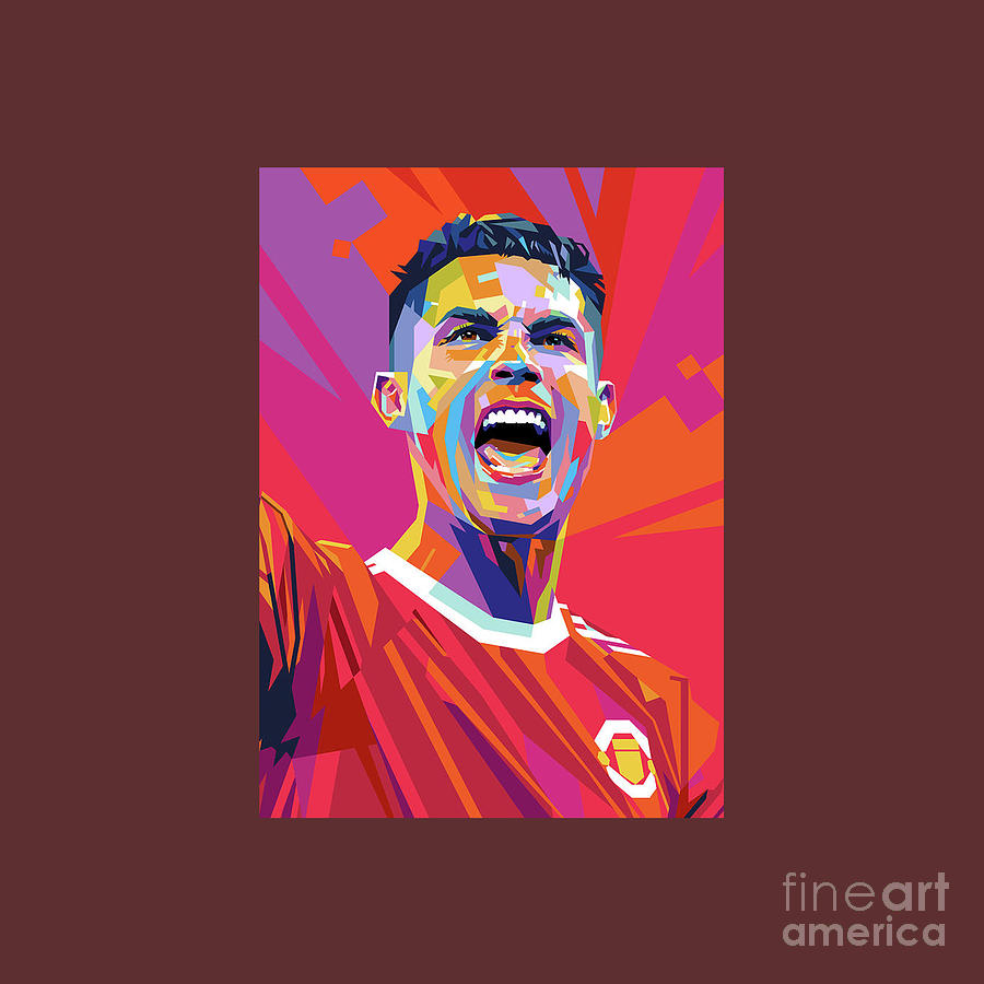 Cristiano Ronaldo Pop Art Wpap Drawing By Lucas S White Pixels