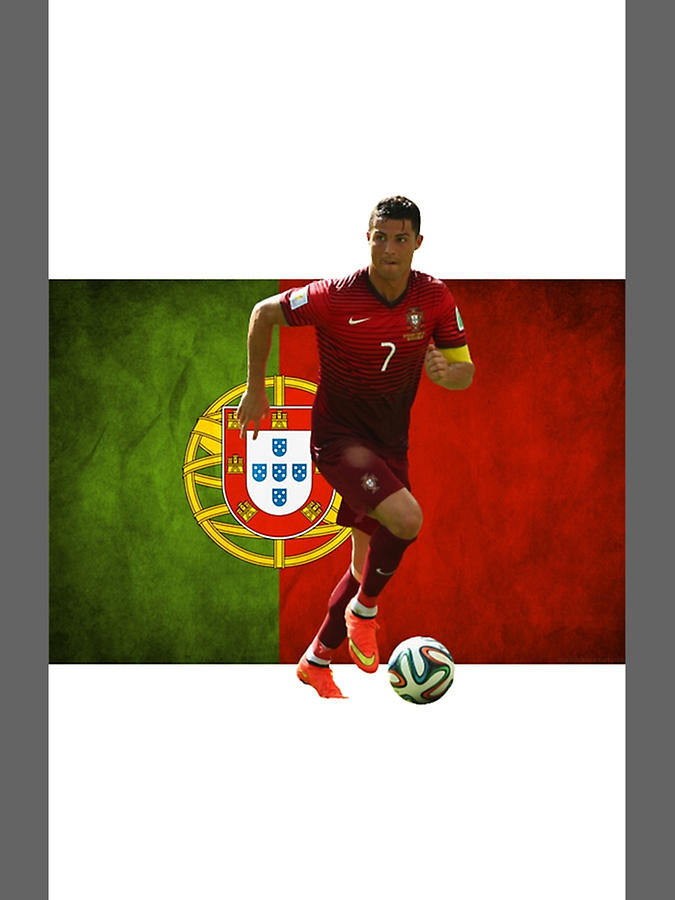 Cristiano Ronaldo Portugal Mbappe Gift Digital Art by Julian Wood ...