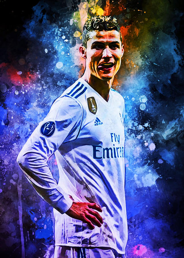 Cristiano Ronaldo Poster Frontline Art Tapestry - Textile by CHRIS ...