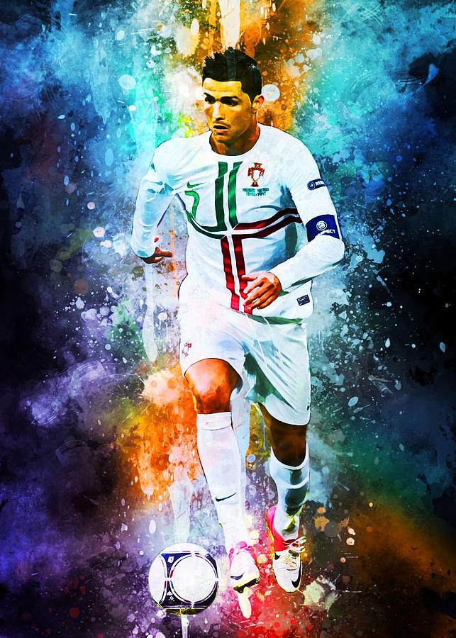 Cristiano Ronaldo Poster Frontline Art Tapestry - Textile by Clint ...