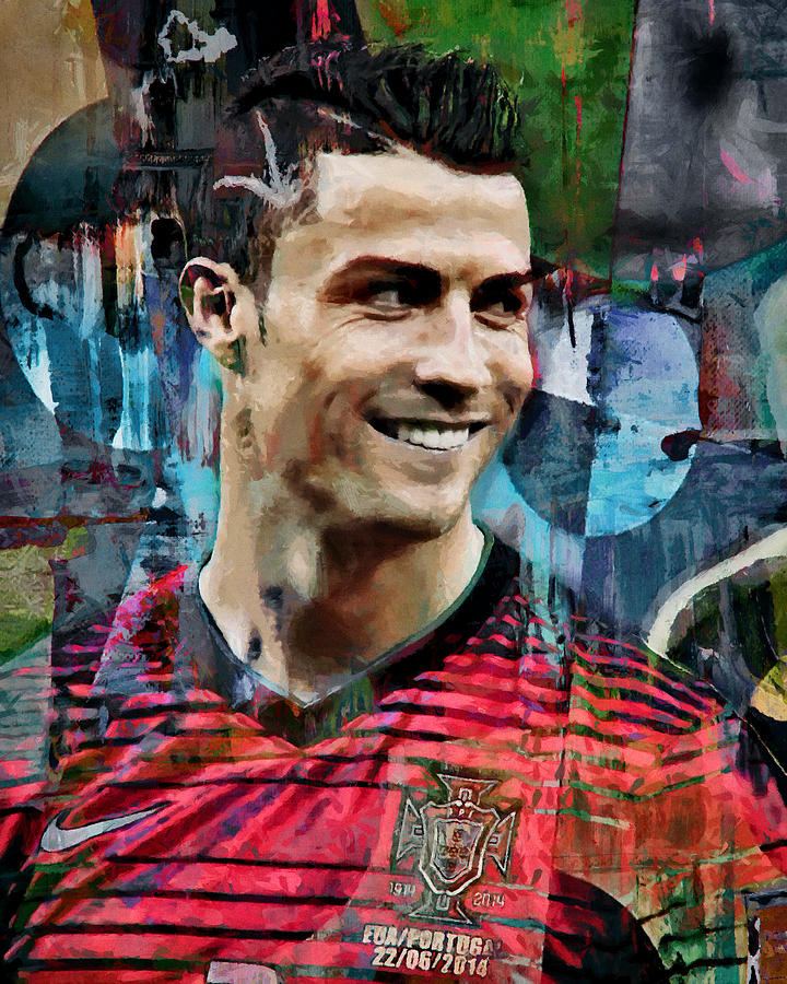 Soccer Mixed Media - Cristiano Ronaldo by SampadArt Gallery
