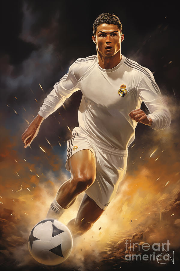 Cristiano Ronaldo Soccer Artist Digital Art by Carlos V - Fine Art America