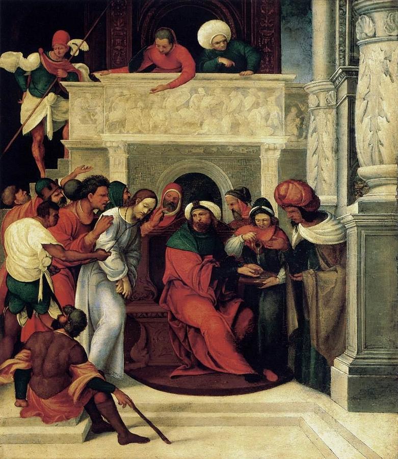 Pilato Painting -  Cristo ante Pilatos by Ludovico Mazzolino