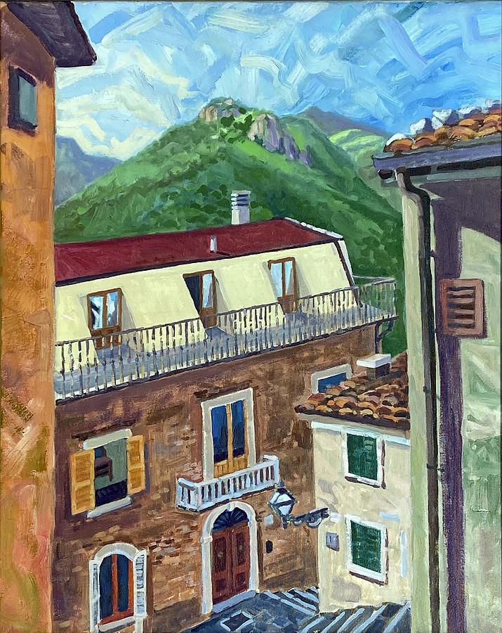 Critchley House at Farindola Painting by Ralph Papa