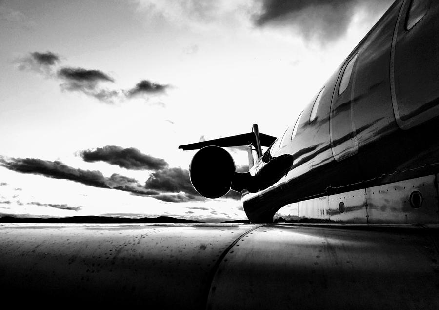 CRJ -700 at Dawn Photograph by Michael Hopkins