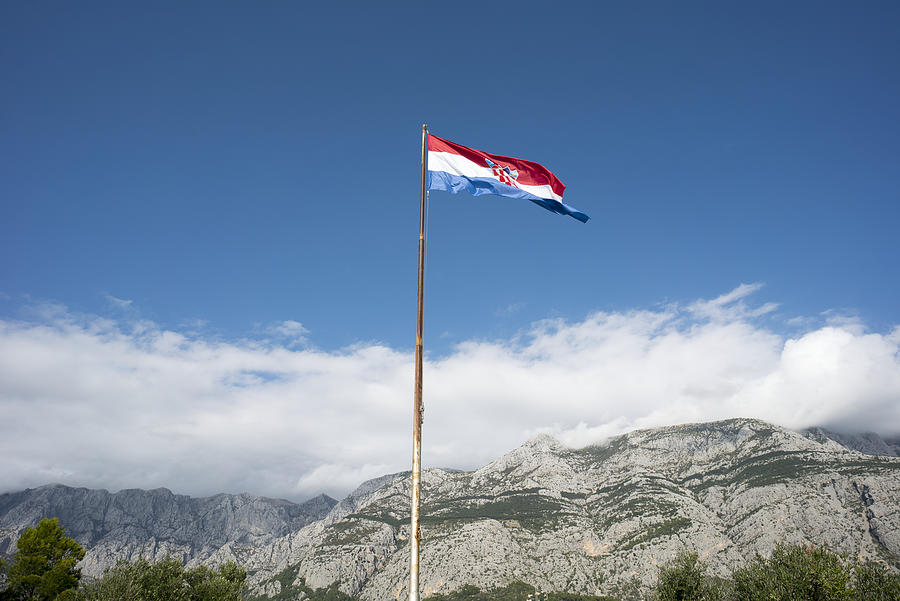 Croatian flag Photograph by Johner Images