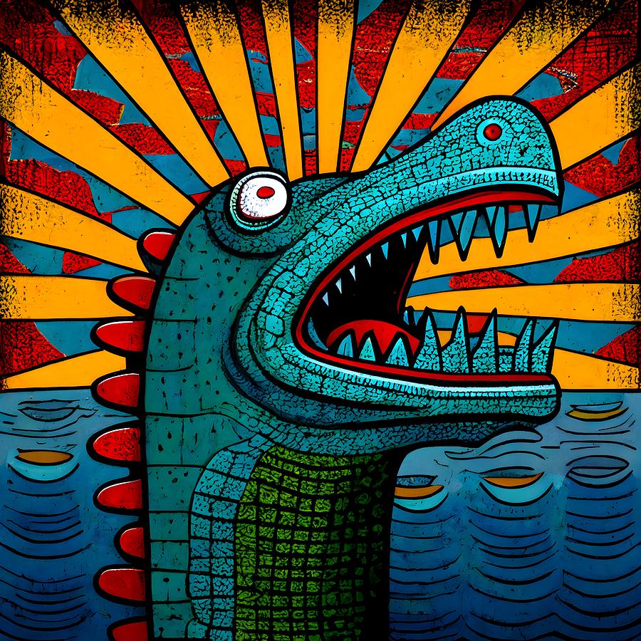 Croco Mixed Media by OnionMarket - - Fine Art America