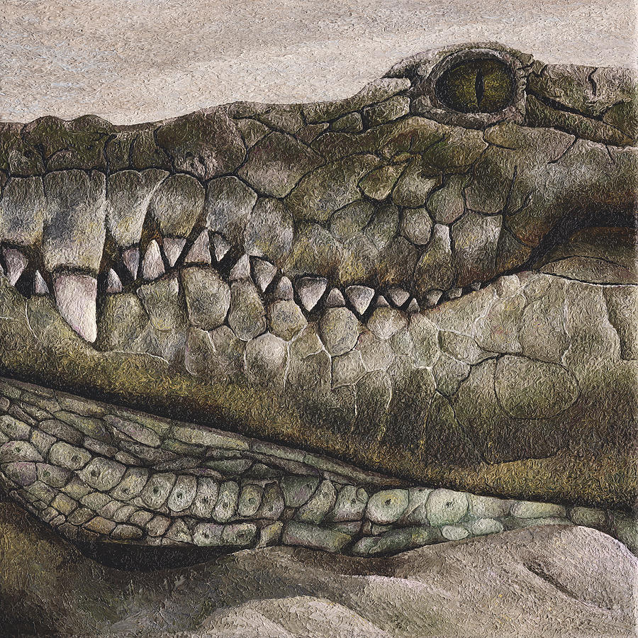 Crocodile Painting by Russell Hinckley