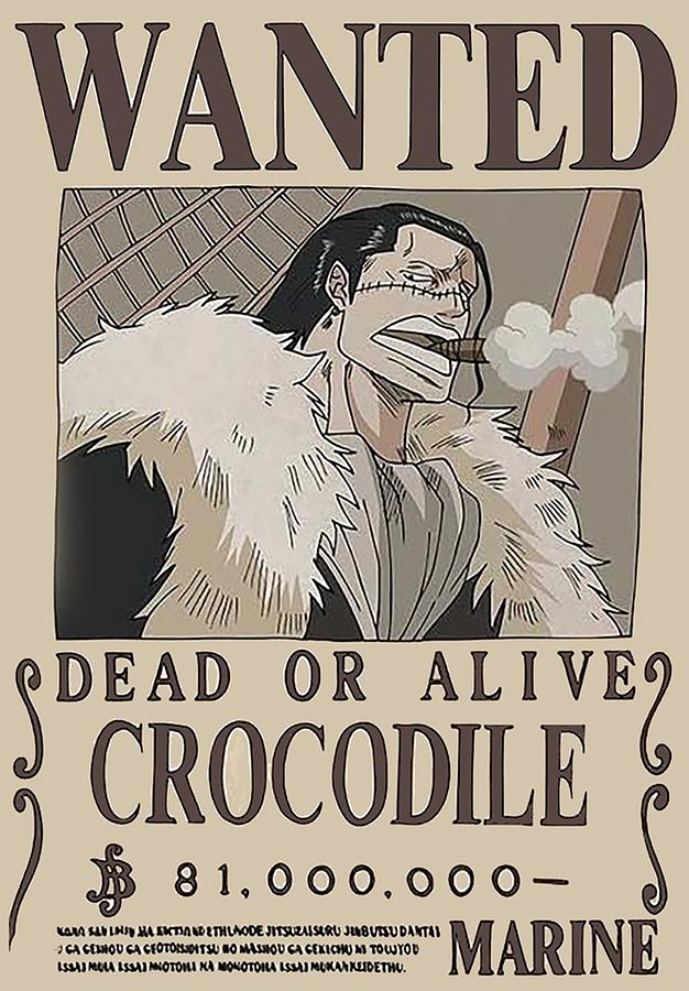 Crocodile Wanted - One Piece Poster Digital Art by Jeffery Hampton - Pixels