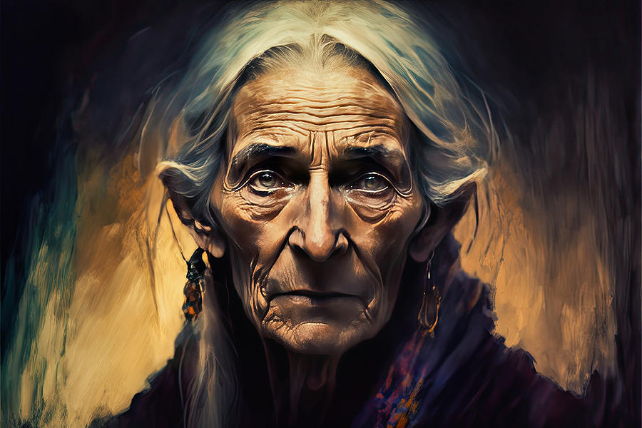 Crone Mixed Media by Aightart - Fine Art America