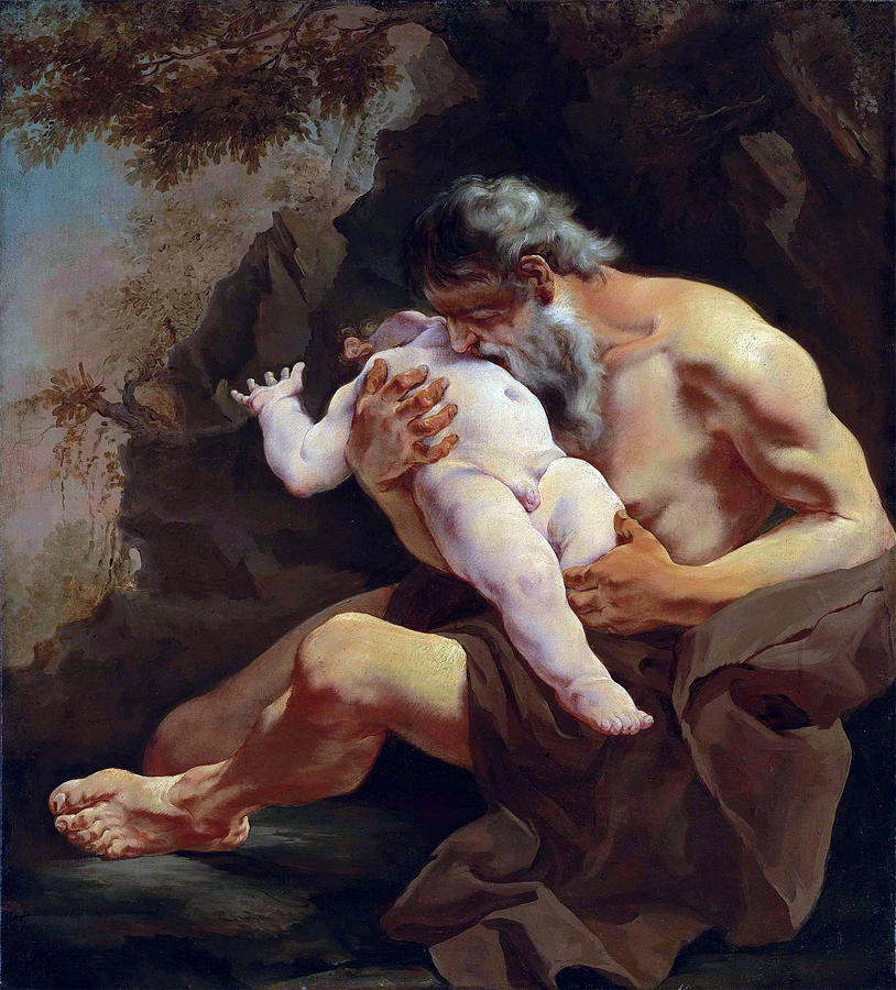 Cronus Devouring his Child Painting by Giulia Lama