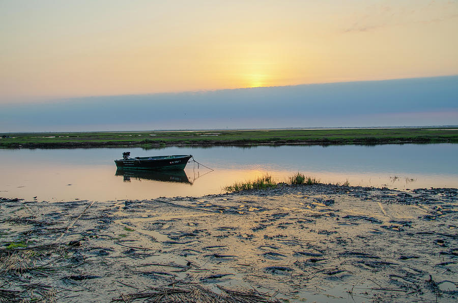 Crooked Creek - Stone Harbor - Little Boat  Photograph by Bill Cannon