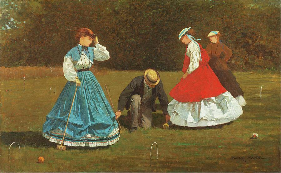 Croquet Scene 1866 Winslow Homer Painting by Movie Poster Prints