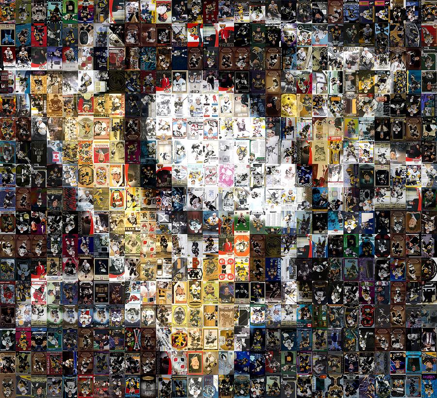 Crosby Penguins logo Mixed Media by Hockey Mosaics