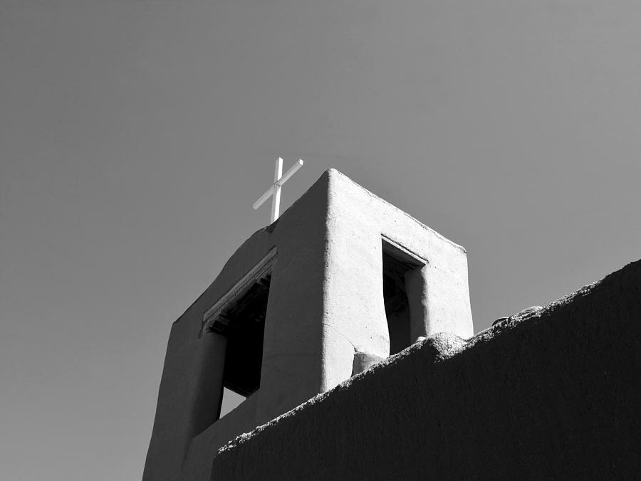 Cross And Bell Tower Photograph