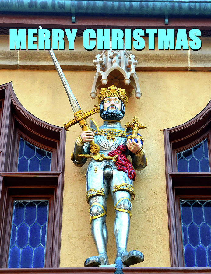 Cross and sword Knight Christmas card Photograph by David Lee Thompson