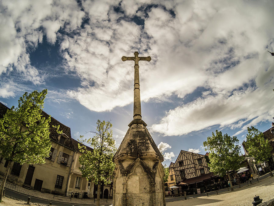 Cross at the main square of Provins Photograph by Fabiano Di Paolo
