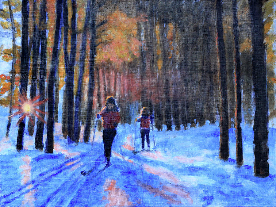 Snow Painting - Cross Country by David Zimmerman