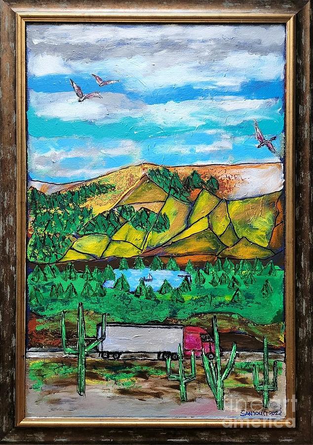 Cross Country Painting by Mark SanSouci