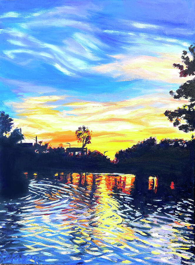 Cross Currents Painting by Bonnie Lambert Cross Currents Painting by Bonnie Lambert