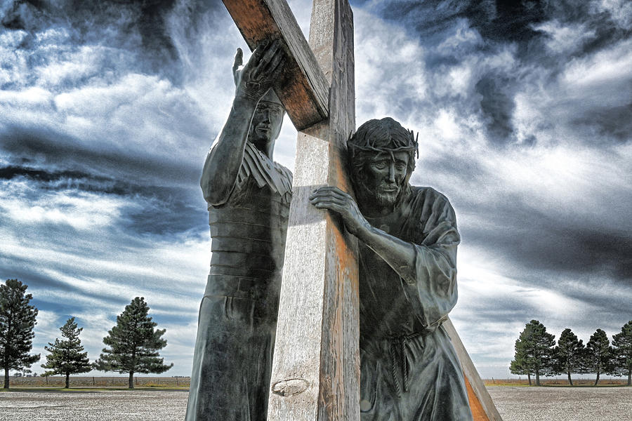 Cross of Our Lord Jesus Christ - 2nd Station of the Cross Digital Art by Mark Madere