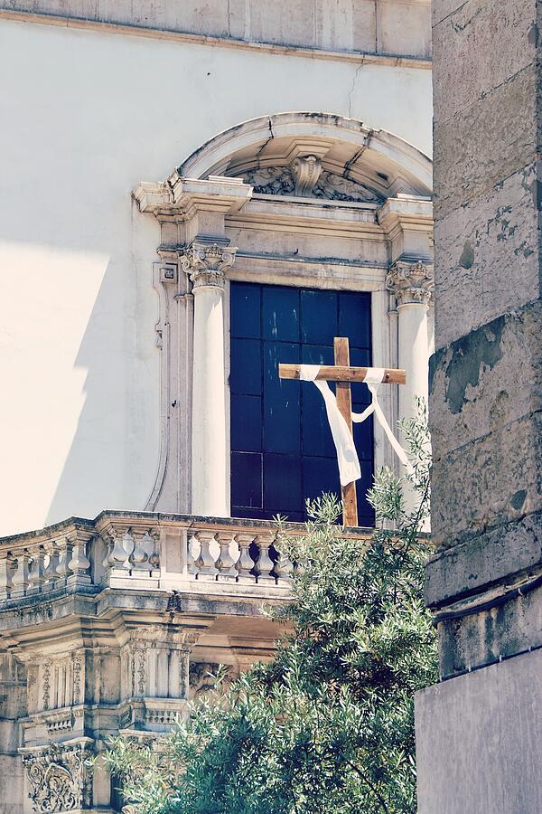 Cross on Balcony Photograph by Van Thi Diep Cross on Balcony Photograph by Van Thi Diep
