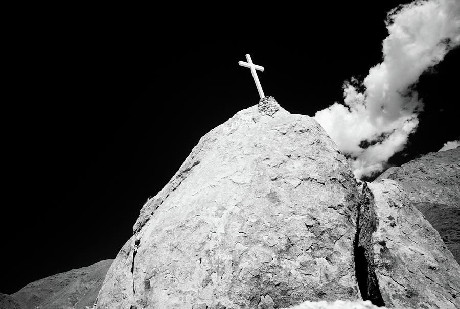 Cross on the mountain, La Paya - Valles Calchaquies, Argentina Photograph by Eugene Nikiforov