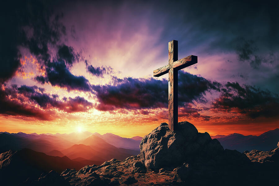Cross representing the resurrection of Jesus Christ Digital Art by Jim ...