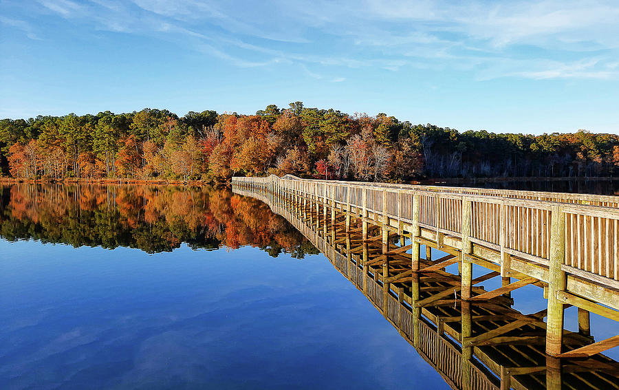 Cross the Bridge into Autumn Photograph by Ola Allen