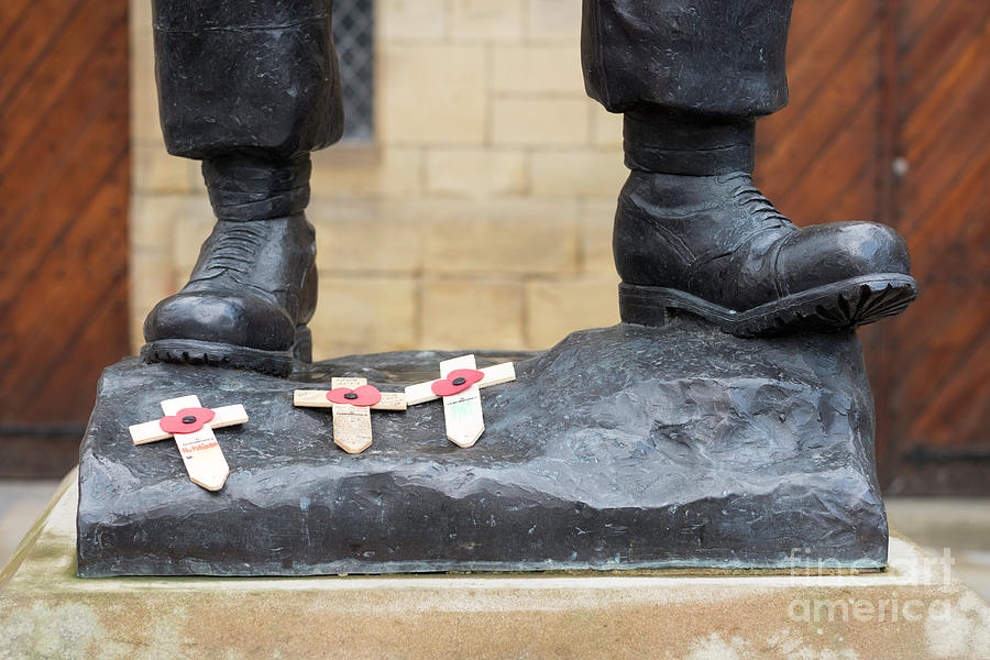 Crosses at Soldiers Feet Photograph by Bryan Attewell