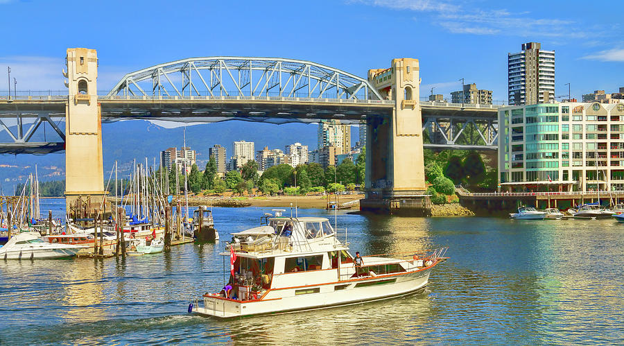 Crossing False Creek in Grandville Island Harbour in Vancouver, Canada  Photograph by Ola Allen