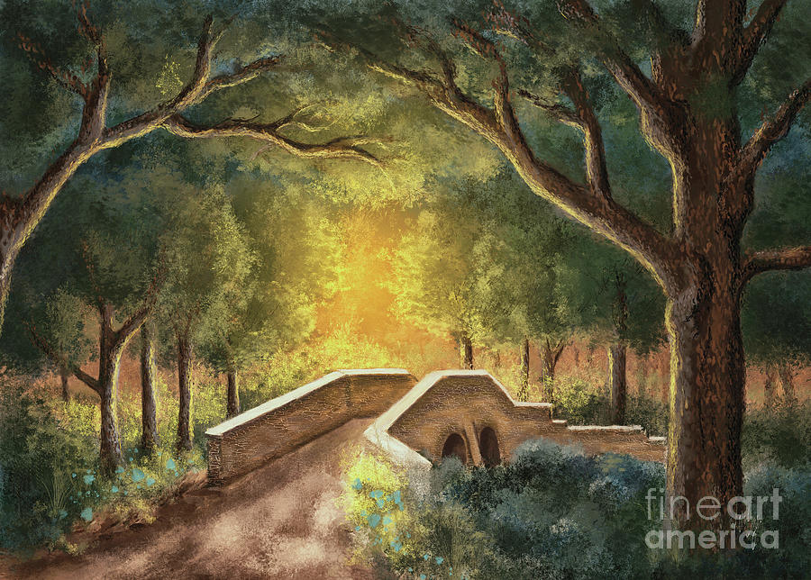 Crossing Little Antietam Creek  Digital Art by Lois Bryan