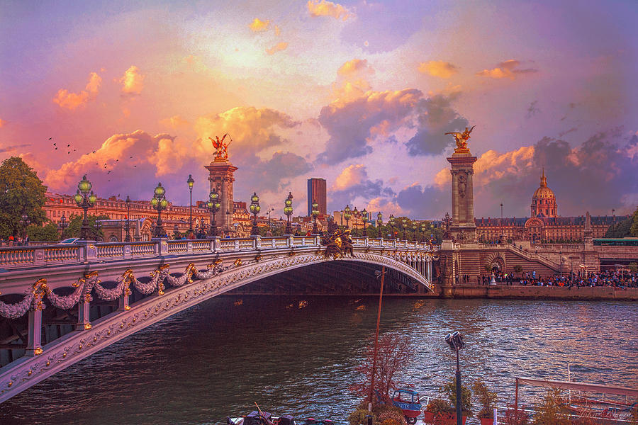 Crossing over the Seine in Paris Photograph by John Rivera